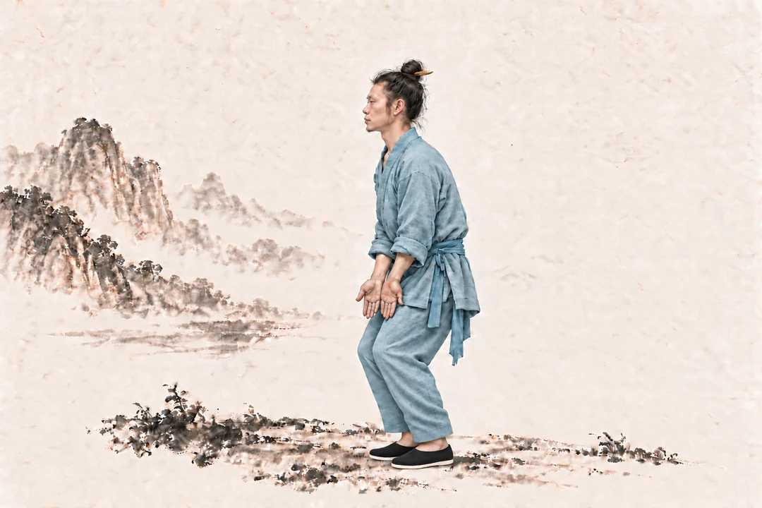 白研社課程人物示範拉風箱姿態